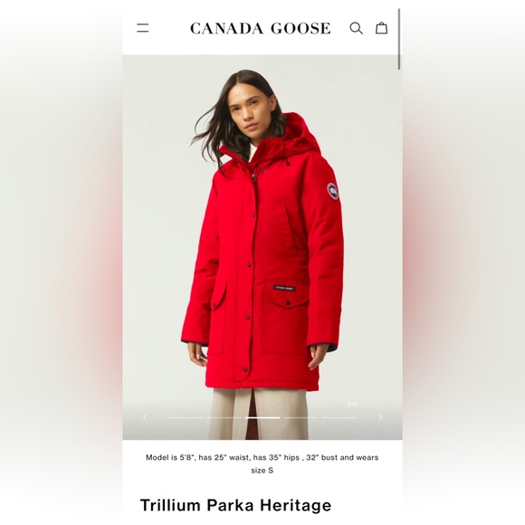 ❤️🌟HOST PICK🌟❤️ Canada Goose Red The Trillium Parka New with Tags $1750 - Picture 3 of 13